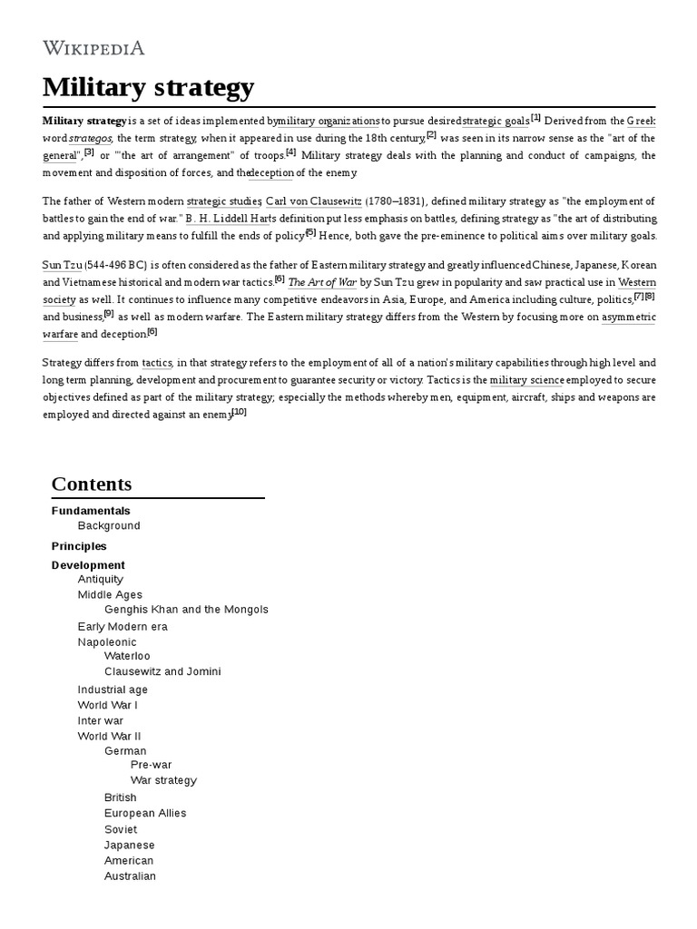 Military Strategy PDF Military Strategy Maneuver Warfare