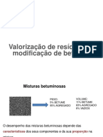 Modificação de betumes com resíduos