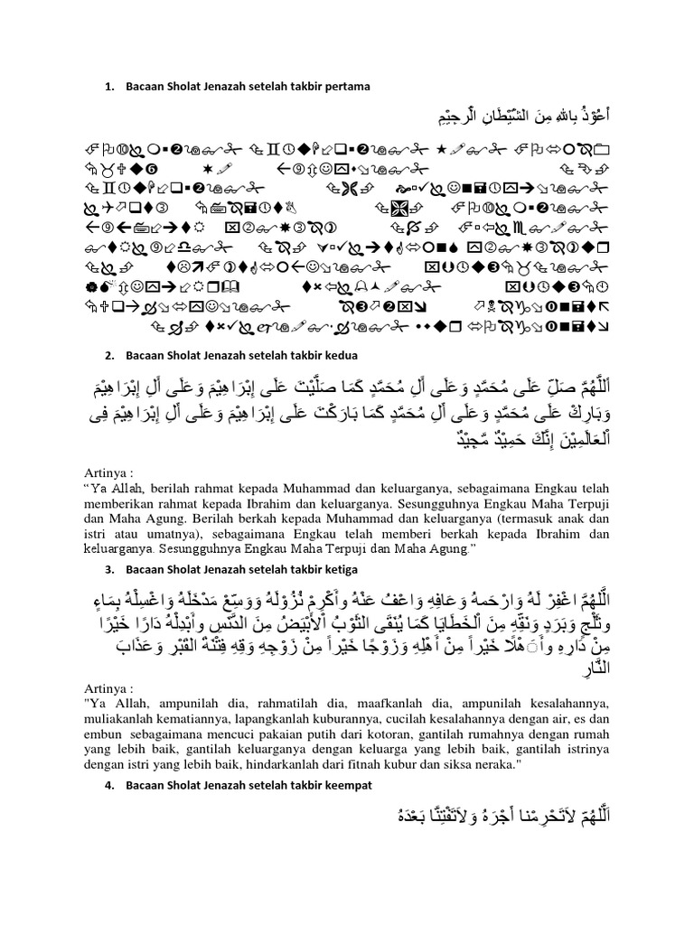 Bacaan Sholat Jenazah Takbir Ke 3