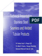 Stainless Steel Seamless and Welded Tubular Products Technical Presentation