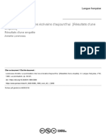 La ponctuation chez les écrivains d'aujourd'hui [Résultats d'une enquête] Résultats d'une enquête