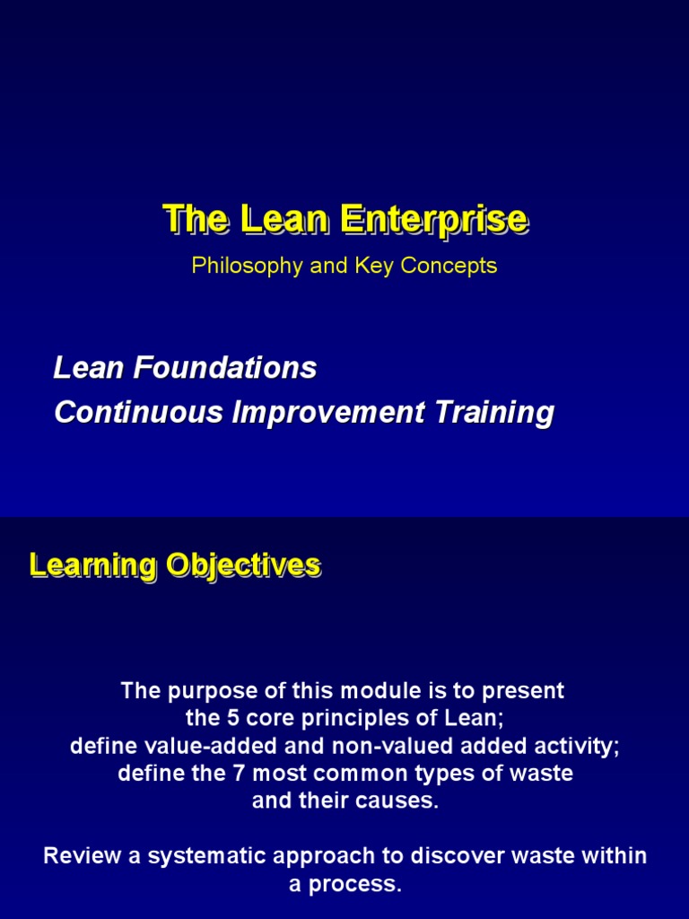 The Lean Enterprise The Lean Enterprise | PDF | Lean Manufacturing ...