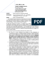 Informe legal sobre ordenanza municipal bebidas