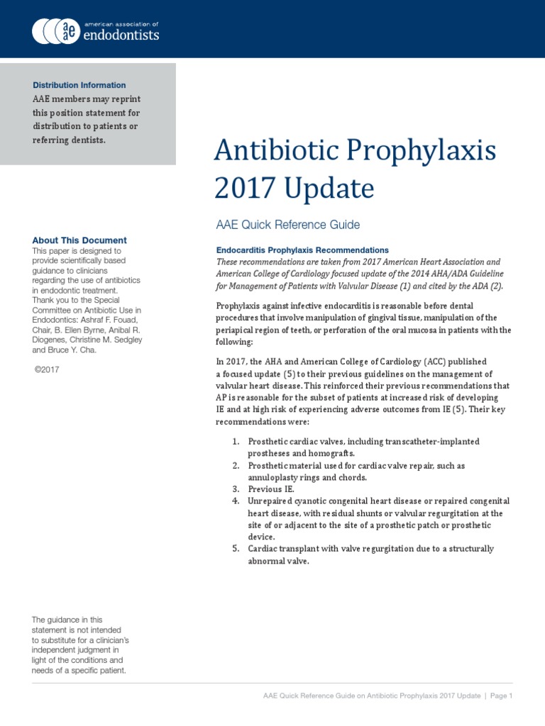 Antibiotic Prophylaxis 2017 Update PDF Antibiotics Health Care