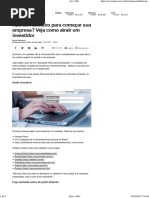 Não Tem Dinheiro Para Começar Sua Empresa Veja Como Atrair Um Investidor - Notícias - UOL Economia