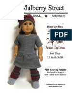 123 Mulberry ST Drop Waist Pocket Tee Dress Pattern PF 180202 PDF