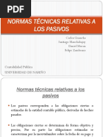 Normas Técnicas Relativas a Los Pasivos - Contabilidad Pública