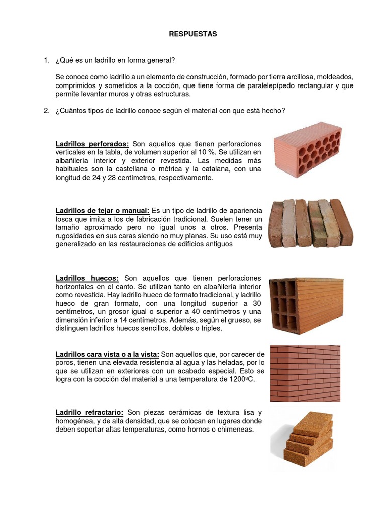 LADRILLOS Ladrillo Materiales