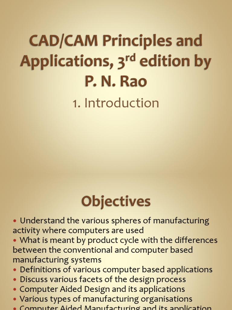 CAD/CAM Principles and Applications Overview | PDF | Computer Aided ...