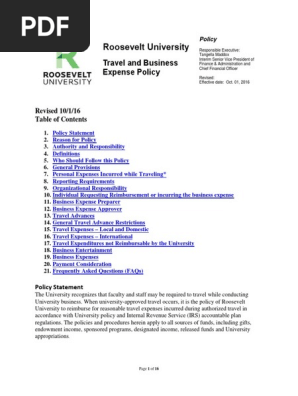 Employee Travel Reimbursement