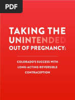 Taking The Unintended Out of Pregnancy Report