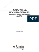 Archivo Oral Del Movimiento Estudiantil PDF