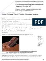 Cómo procesar cacao y fabricar chocolate amargo