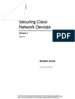 Securing Cisco Network Devices Volume 1 Student Guide