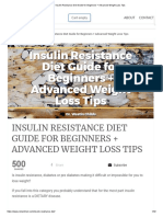 Insulin Resistance Diet Guide For Beginners + Advanced Weight Loss Tips