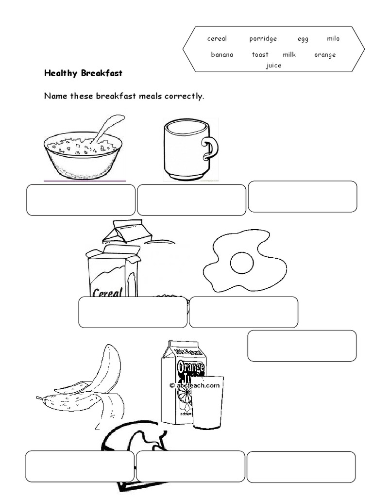 Healthy Food Crosswords Fun Activities Games Worksheet Template 41218