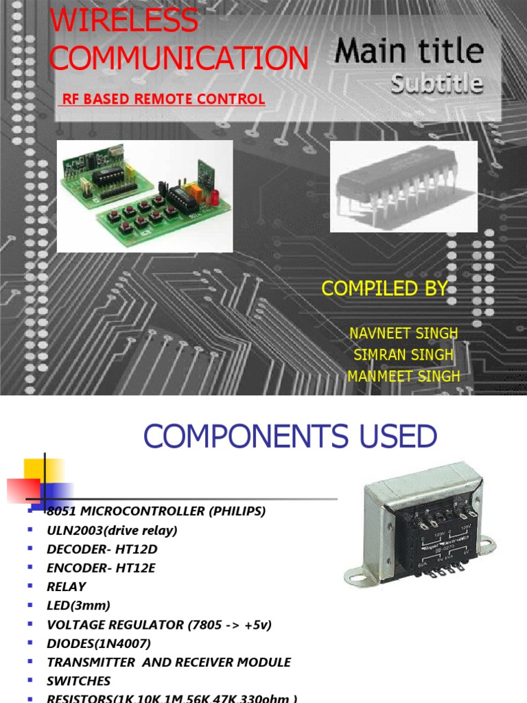 Compiled By: RF Based Remote Control | PDF | Electrical Engineering ...