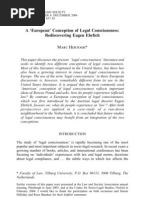 A European' Conception of Legal Consciousness