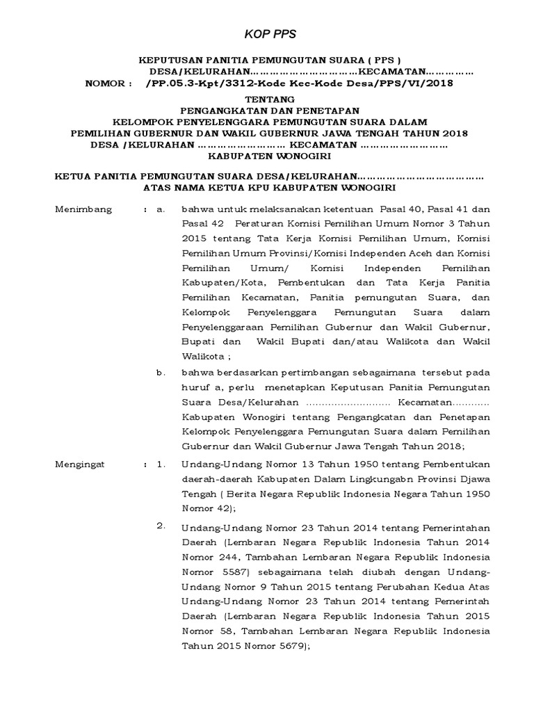 Contoh Berita Acara Pembentukan Kpps - Simak Gambar Berikut