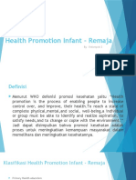 Health Promotion Infant - Remaja