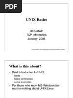 UNIX Basics: Ian Darwin TCP Informatics January, 2005