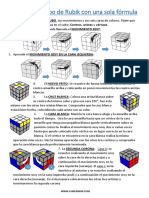 Resolver El Cubo de Rubik Con Una Sola Fórmula