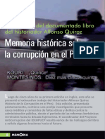 Memoria Histórica Sobre La Corrupción en El Perú PDF