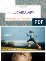 Vocabulary: Meeting People - Hi Nice To Meet You