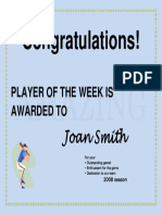 Joan Smith Player of the Week 2008