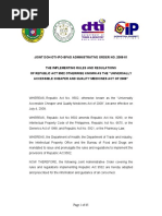 Joint Doh-Dti-Ipo-Bfad Administrative Order No. 2008-01