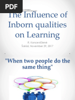 TAU the Influence of Inborn Qualities on Learning