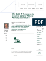 Wet Gold - A Technique To Measure Density Without Knowing The Volume