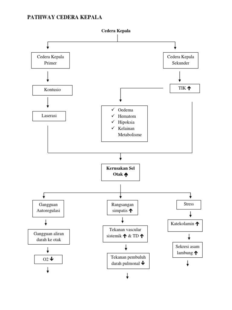 Pathway Patofisiologi Cedera Kepala | PDF