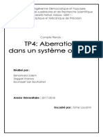 TP Aberration Dans Un Système Optique