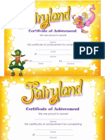 Fairyland Certificate PDF