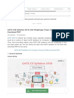 GATE CSE Syllabus 2018 With Weightage (Topic Wise), Download PDF!