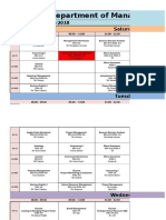 W-18 Time Table Finalized