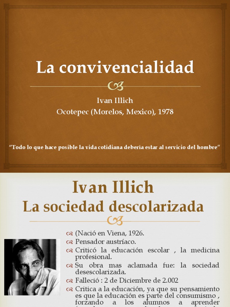 La Convivencialidad PDF Cambio Modificación de