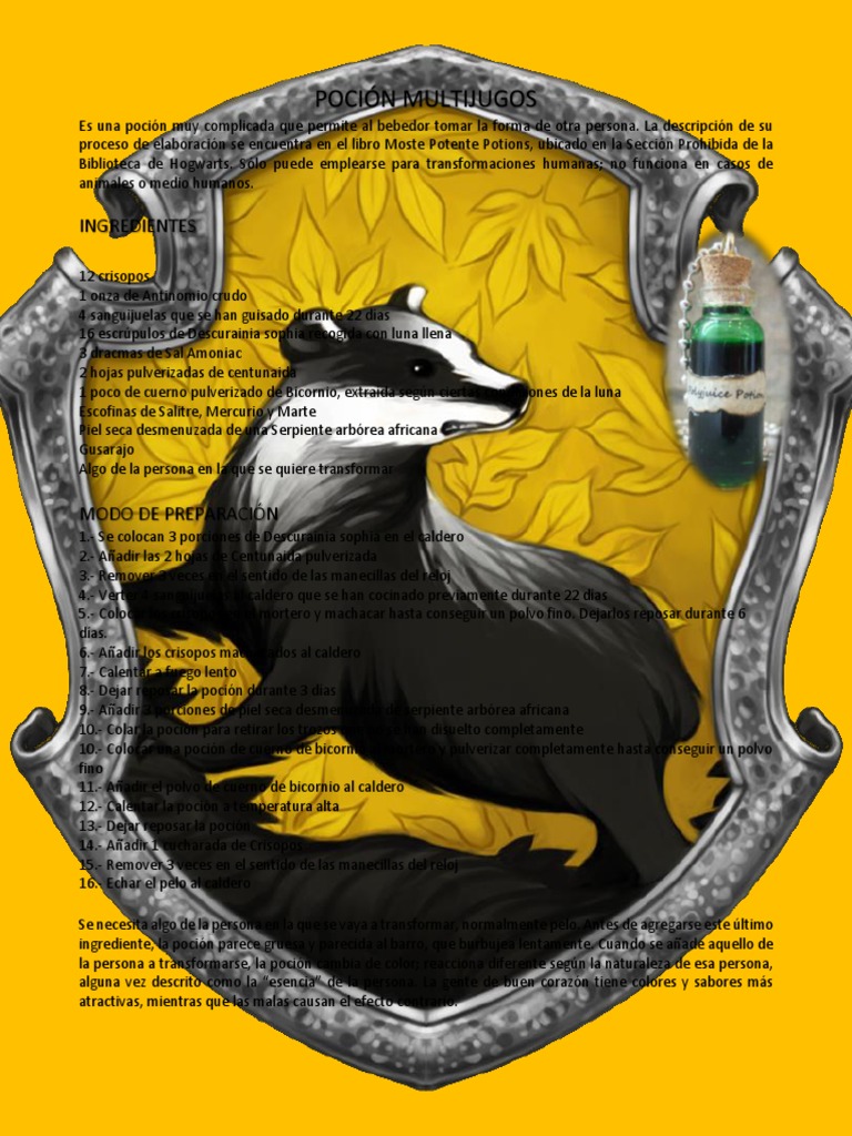 Poción Multijugos | PDF | Naturaleza | Ocio