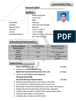 CV Muhammad Naveed Iqbal Electrical Engineer Pakistan