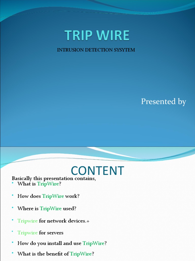 TripWire: Intrusion Detection Overview | PDF | Computer Network ...