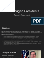 Post Reagan Presidents: Period 9 Assignment