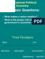 International Political Economy: - Two Basic Questions