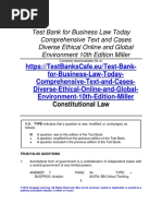 Test Bank for Business Law Today Comprehensive Text and Cases Diverse Ethical Online and Global Environment 10th Edition Miller