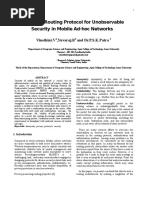 A Hybrid Routing Protocol For Unobservable Security in Mobile Ad-Hoc Networks