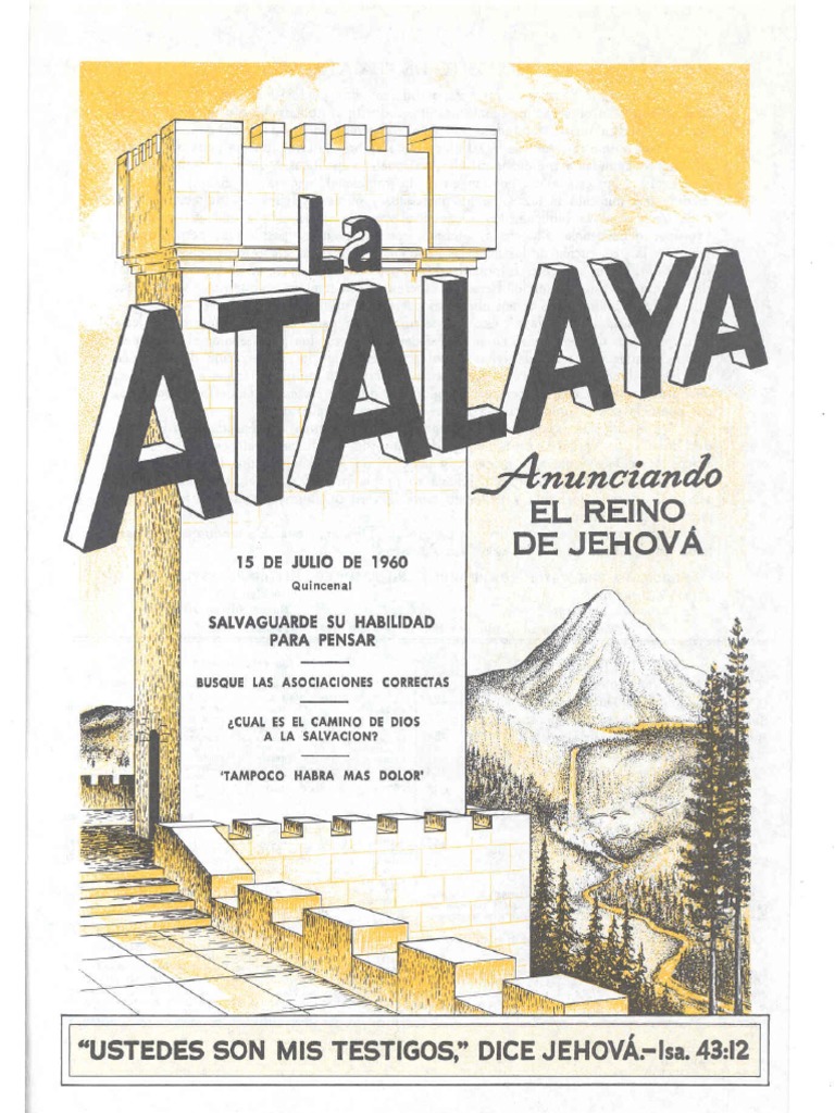 La Atalaya 15 de julio de 1960 | Salvación | Cristo (título)