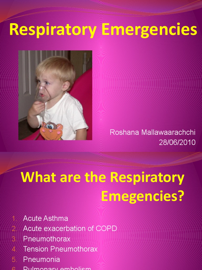 Respiratory Emergencies PDF Asthma Chronic Obstructive Pulmonary Disease