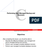 Performing User-Managed Backup and Recovery