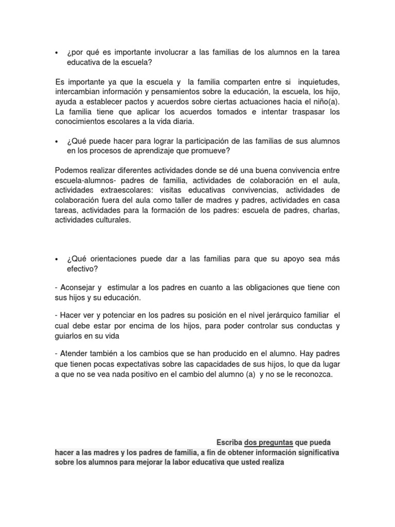 Estrategias para Involucrar a Padres en la Escuela | PDF | Salud y ...