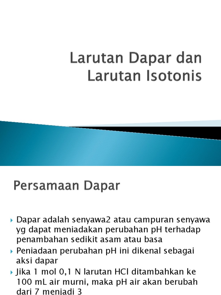 Kapasitas dan Fungsi Larutan Dapar | PDF